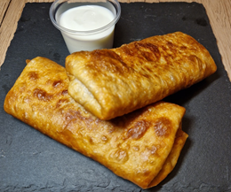 2 Veggie Thai Style Spring Rolls Fried Burrito + Dressing  